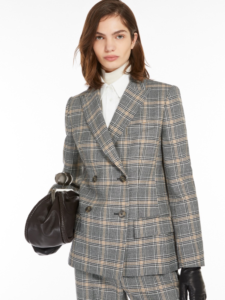 Patterned wool blazer - BLACK - Weekend Max Mara