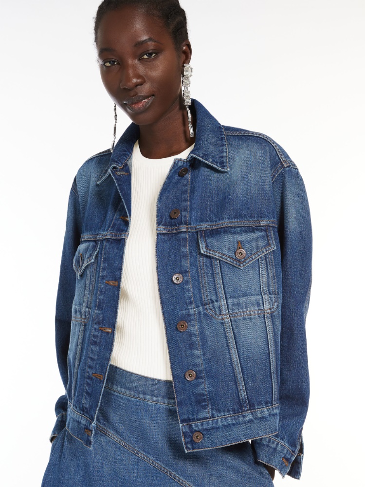 Pieces PCSKY POCKET JACKET - Giacca Di Jeans - Medium Blue Denim/blu