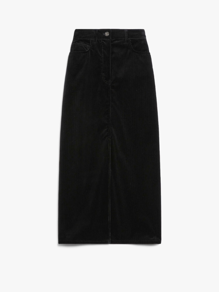 Velvet 5-pocket skirt - BLACK - Weekend Max Mara - 2