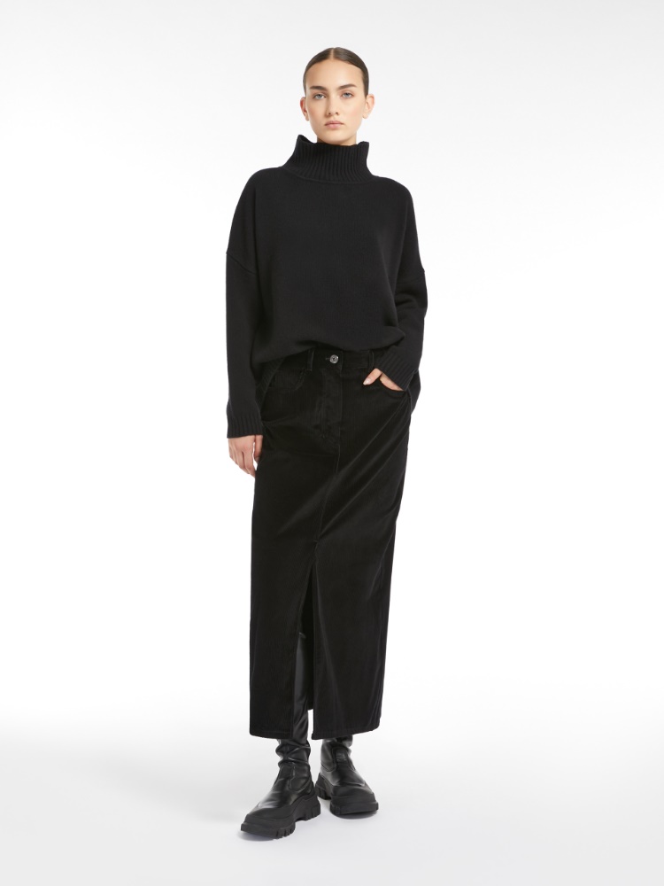 Velvet 5-pocket skirt - BLACK - Weekend Max Mara