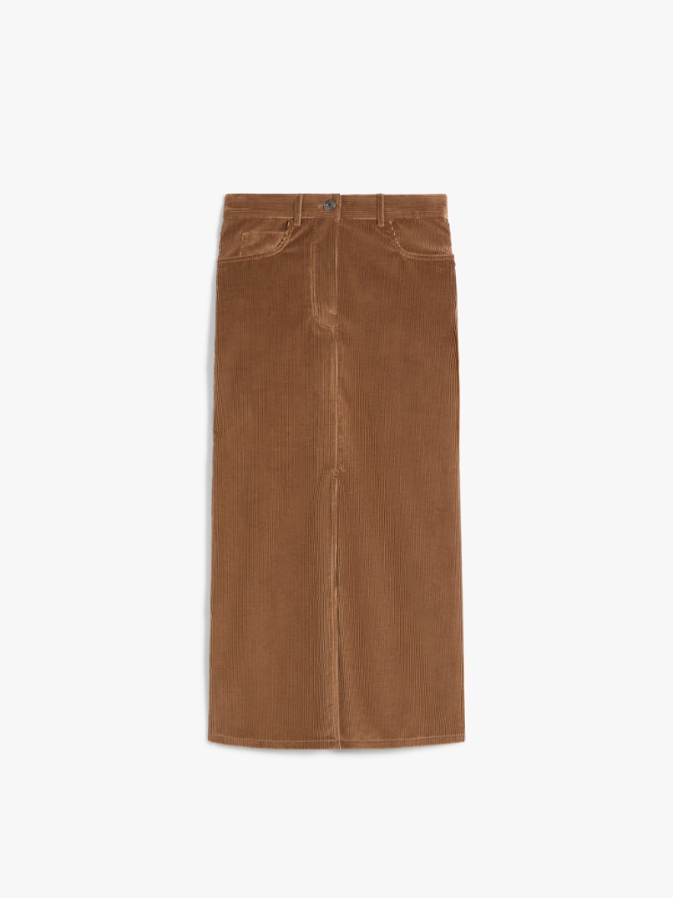 Velvet 5-pocket skirt - HAZELNUT BROWN - Weekend Max Mara - 2