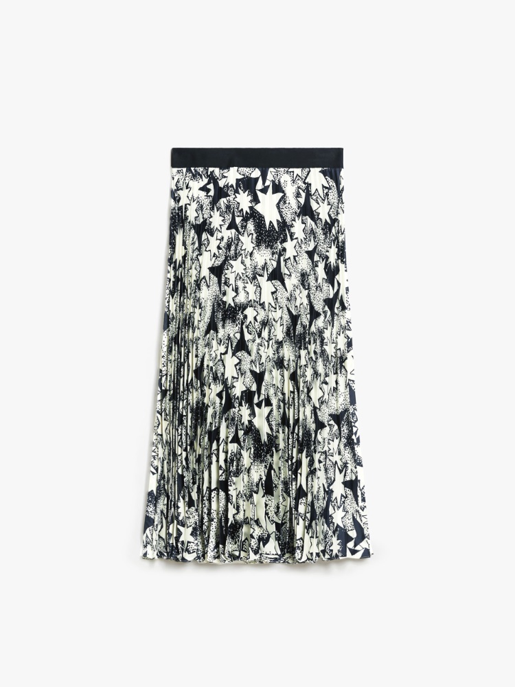 Pleated printed twill skirt - NAVY - Weekend Max Mara - 2