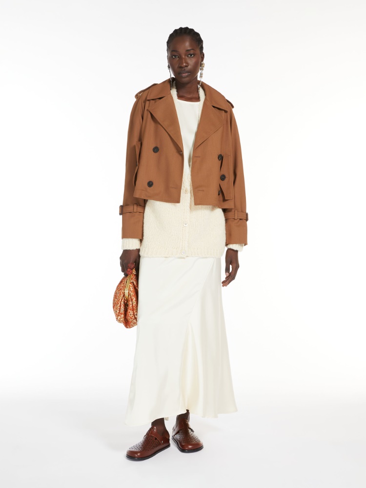 Fluid satin skirt - ECRU - Weekend Max Mara