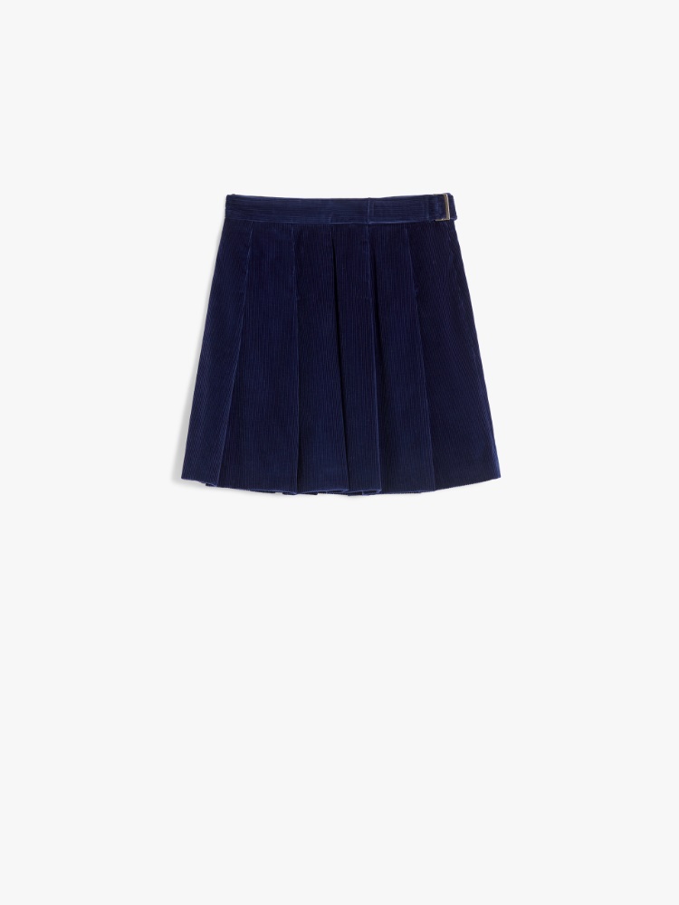 Pleated velvet mini skirt - NAVY - Weekend Max Mara - 2