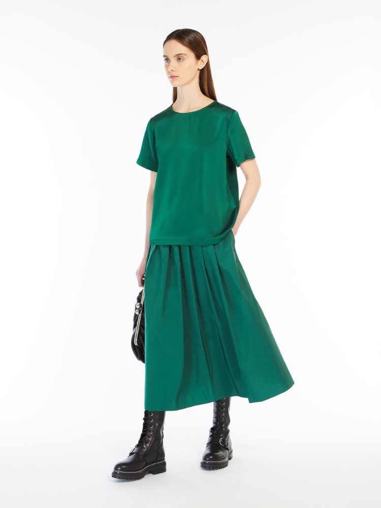 Full taffeta skirt - GREEN - Weekend Max Mara