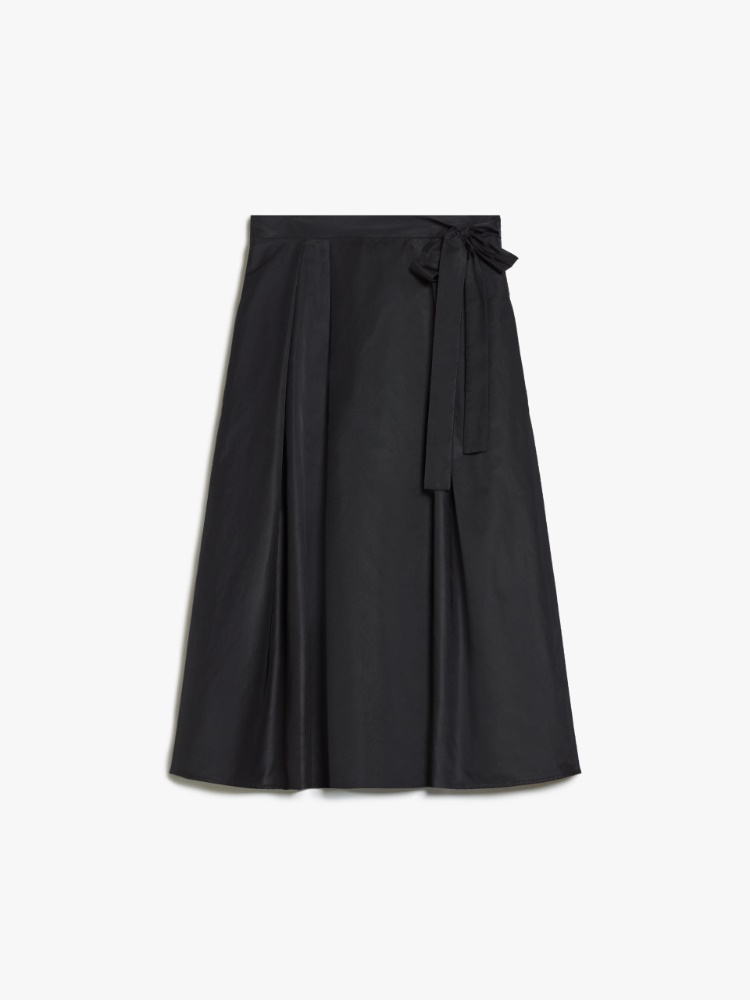 Technical twill wrap skirt - BLACK - Weekend Max Mara