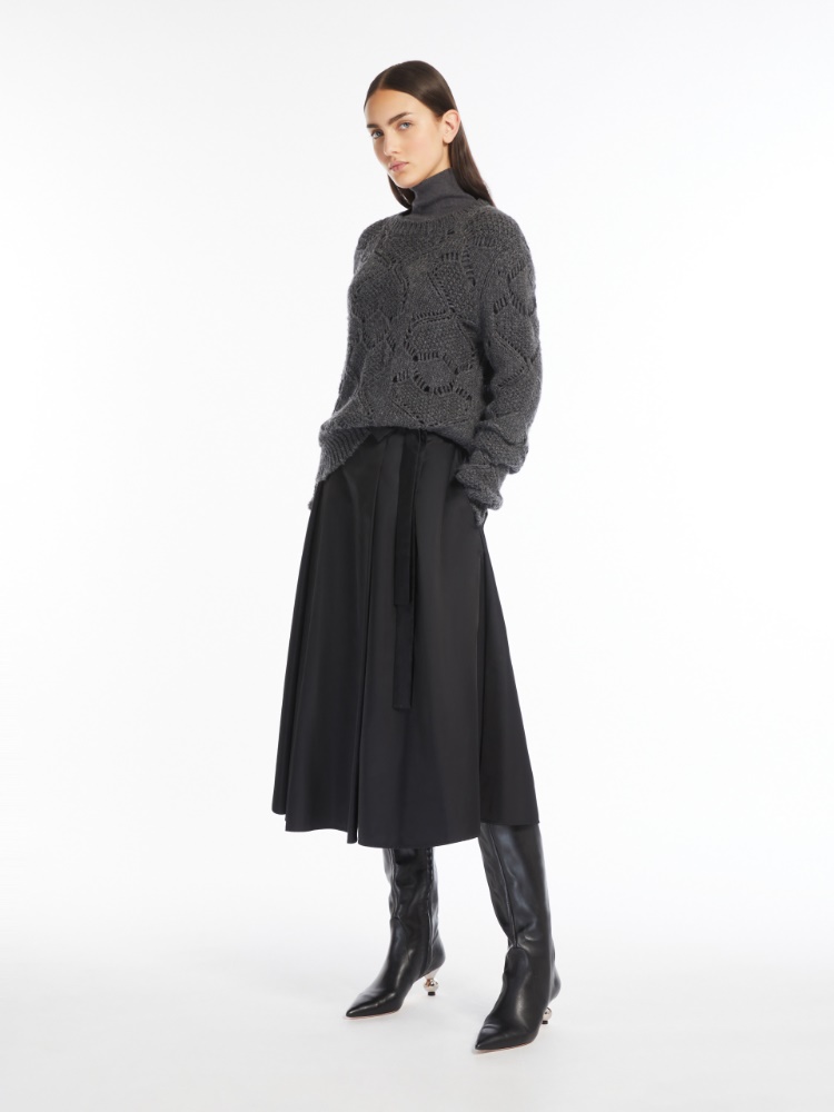 Gonna a portafoglio in twill tecnico - NERO - Weekend Max Mara