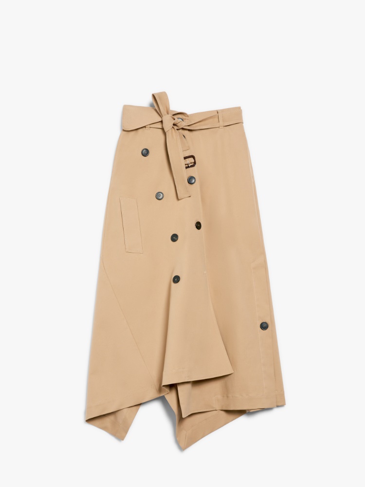 Cotton gabardine trench skirt - BEIGE - Weekend Max Mara - 2