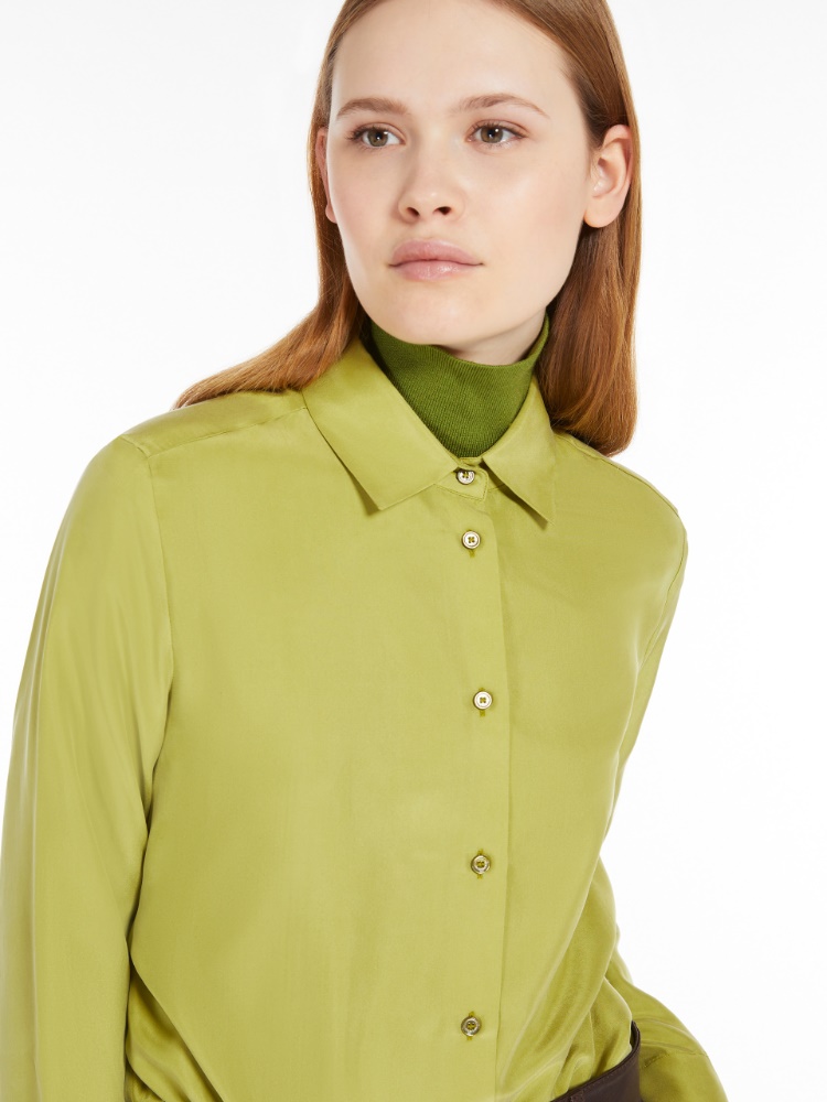 Washed silk shirt - GREEN - Weekend Max Mara