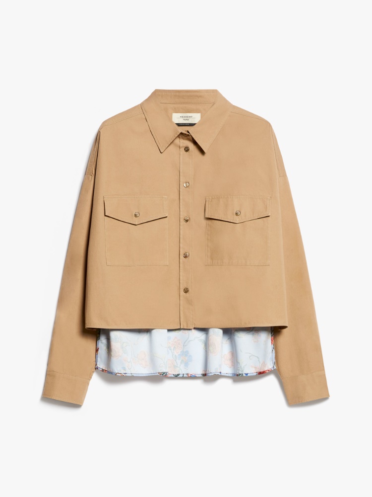 Printed cotton and twill shirt - BEIGE - Weekend Max Mara - 2