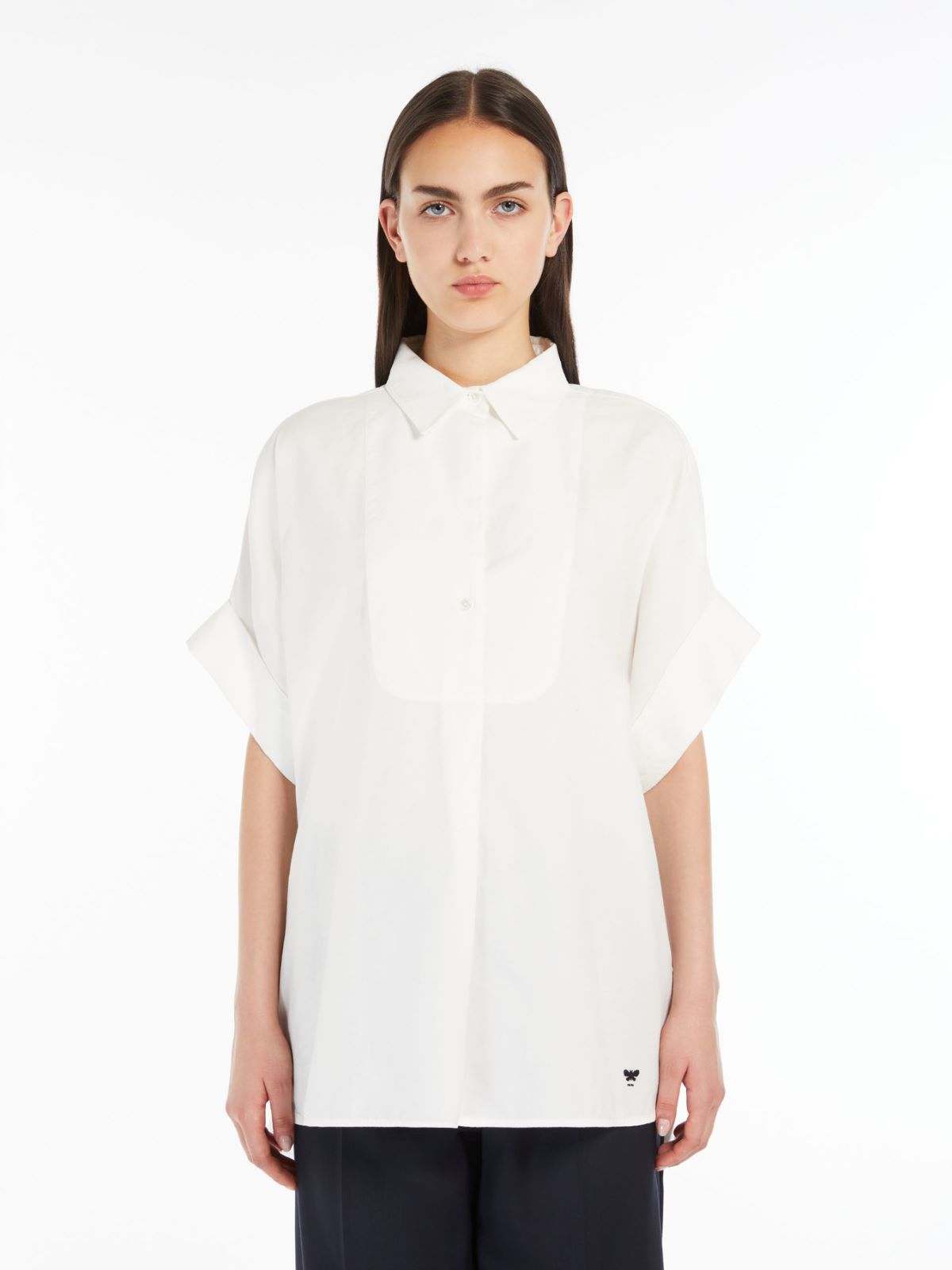 Cotton poplin shirt, white | Weekend Max Mara