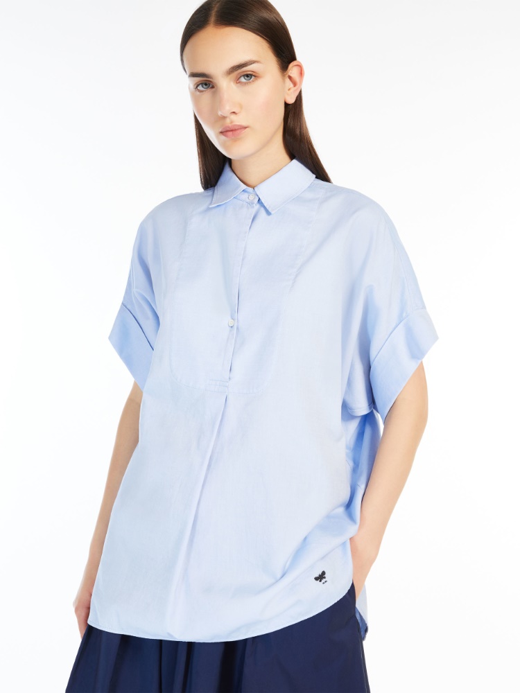 Cotton poplin shirt - LIGHT BLUE - Weekend Max Mara