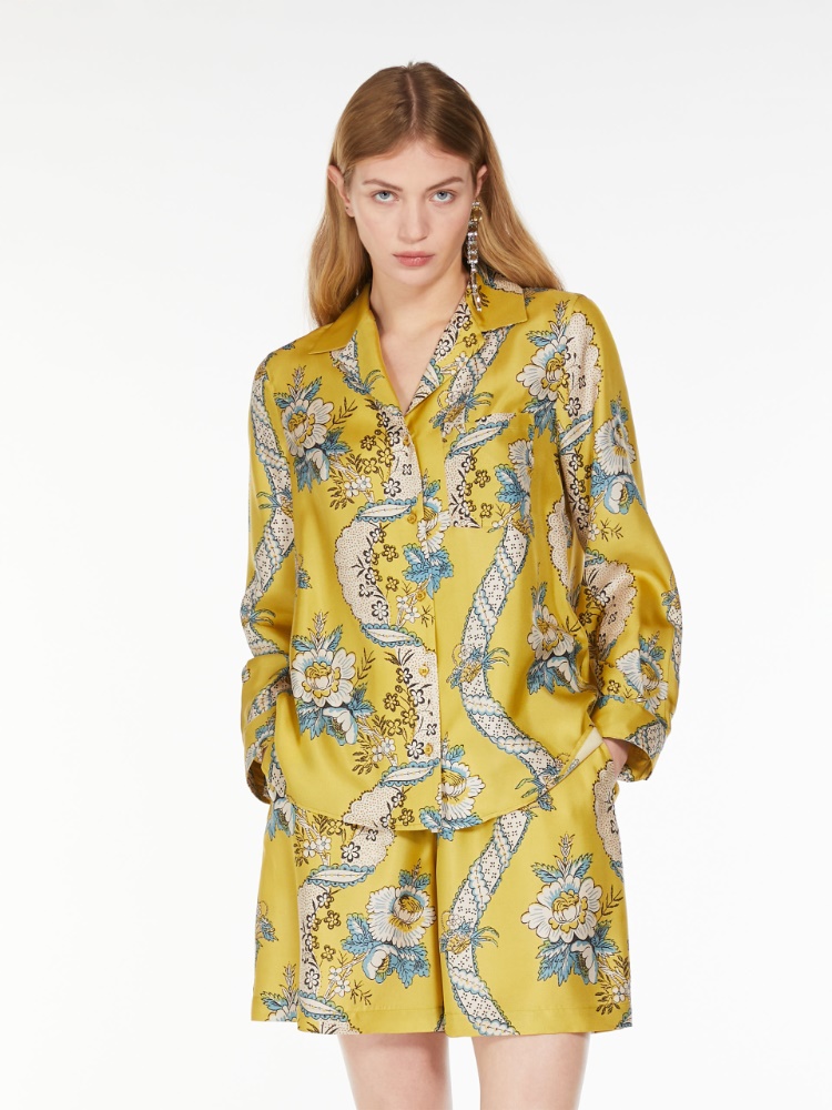 Silk twill shirt - YELLOW - Weekend Max Mara