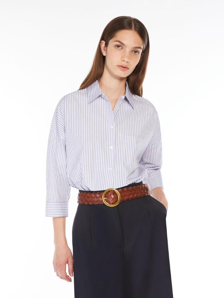 Relaxed-fit poplin shirt - NAVY - Weekend Max Mara