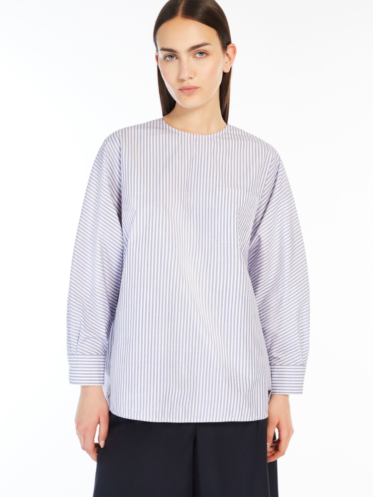 Cotton poplin blouse - NAVY - Weekend Max Mara