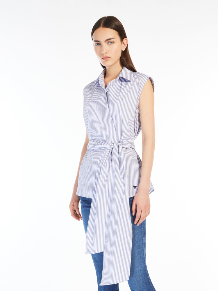 Sleeveless poplin shirt -  - Weekend Max Mara