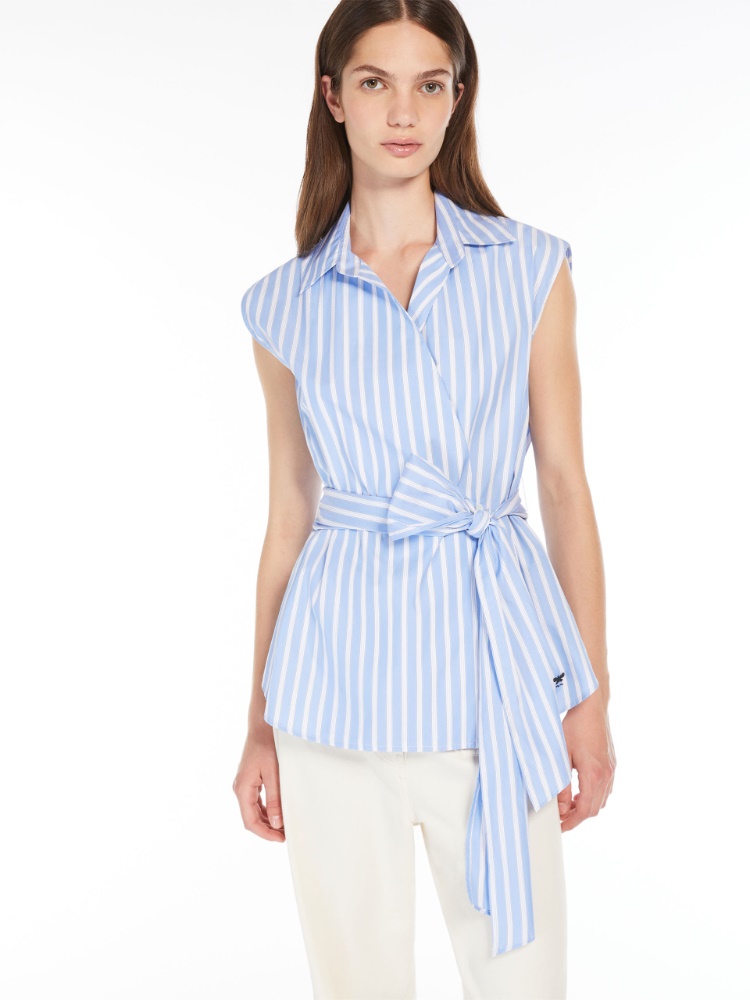 Sleeveless poplin shirt - LIGHT BLUE - Weekend Max Mara