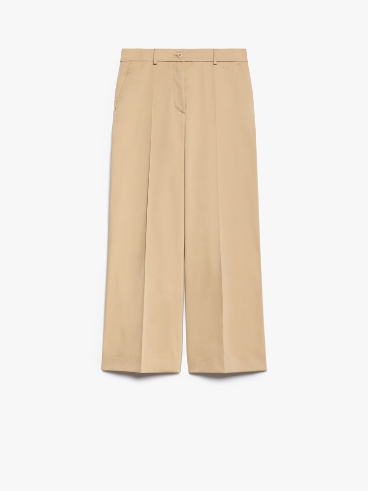 Cotton satin cropped trousers -  - Weekend Max Mara