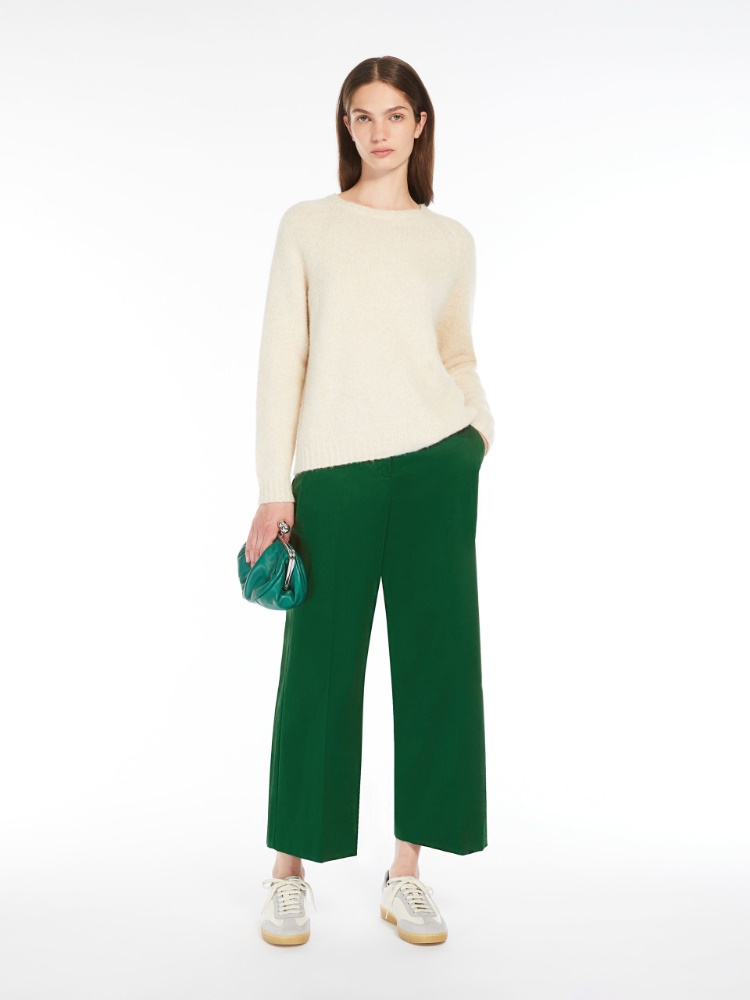 Cotton satin cropped trousers -  - Weekend Max Mara