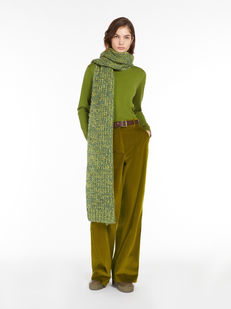 Wide-leg velvet trousers - GREEN - Weekend Max Mara - 2