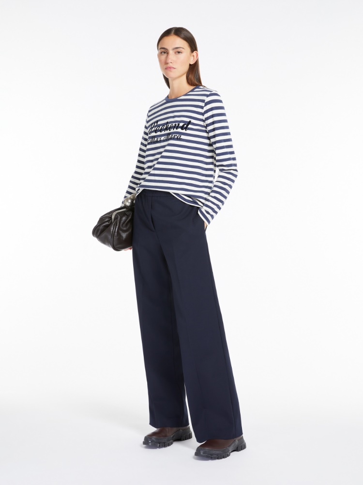 Pantalone in gabardina di lana - BLU - Weekend Max Mara