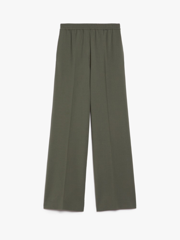 Wool gabardine trousers - DARK GREEN - Weekend Max Mara - 2