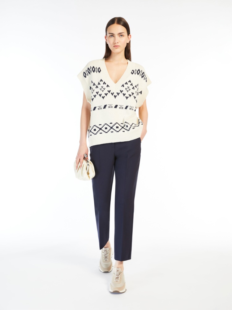 Cady cigarette trousers - NAVY - Weekend Max Mara - 2