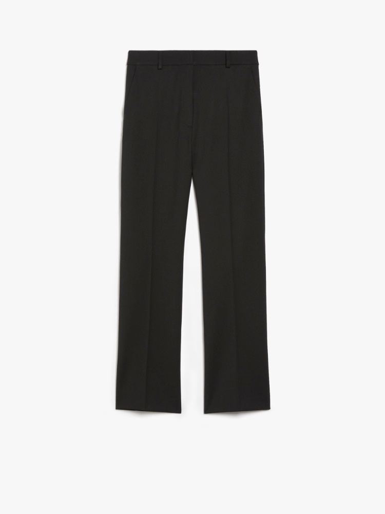 Straight-fit technical wool trousers - BLACK - Weekend Max Mara