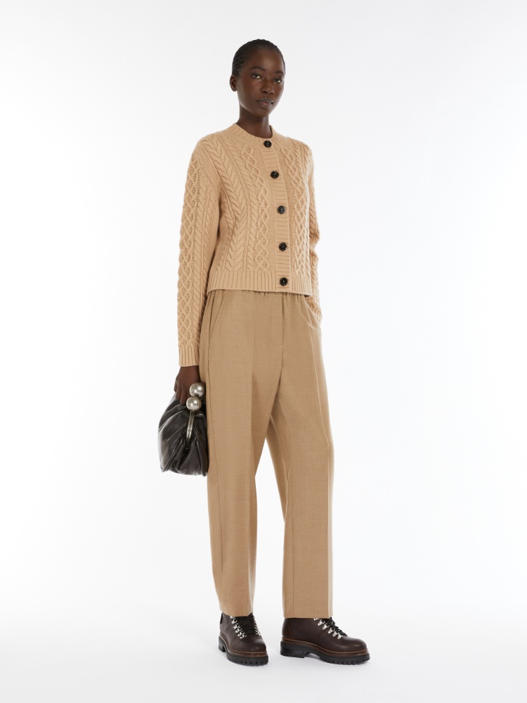 Comfort-fit flannel trousers - CAMEL - Weekend Max Mara - 2