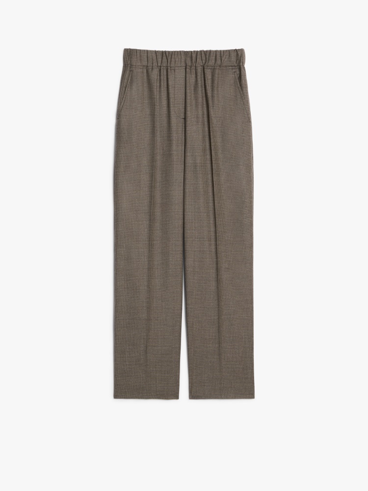 Comfort-fit flannel trousers - DARK BROWN - Weekend Max Mara - 2