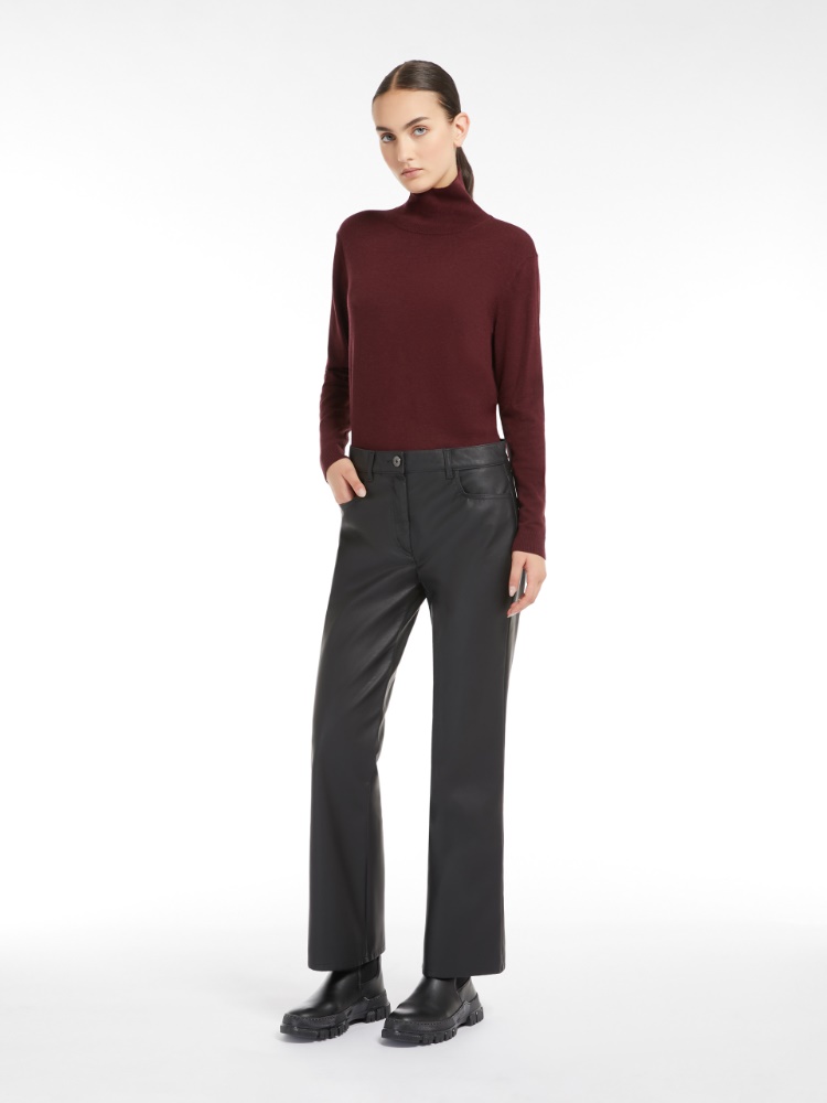 Coated fabric trousers - BLACK - Weekend Max Mara