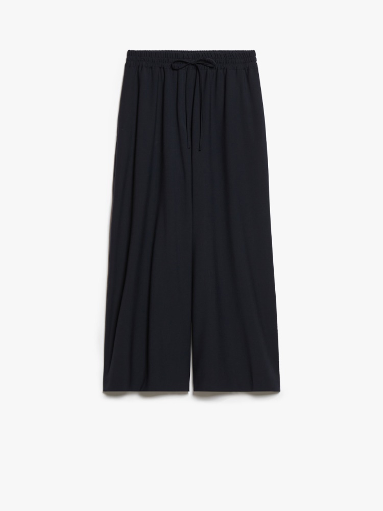 Wide-fit stretch wool trousers - NAVY - Weekend Max Mara - 2