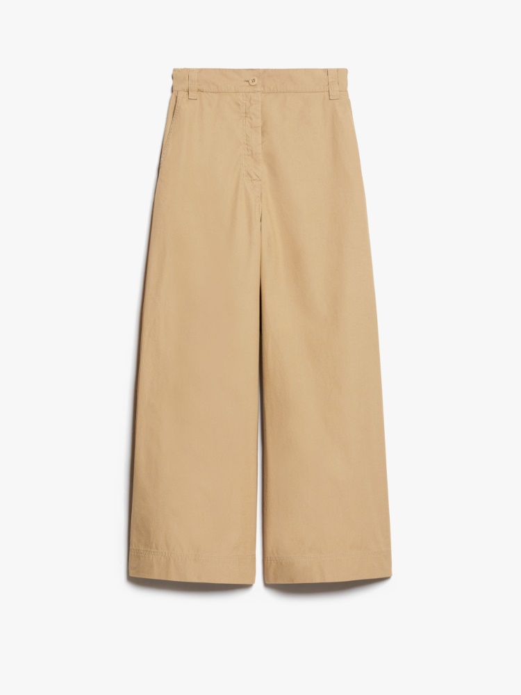 Wide-fit cotton canvas trousers -  - Weekend Max Mara - 2