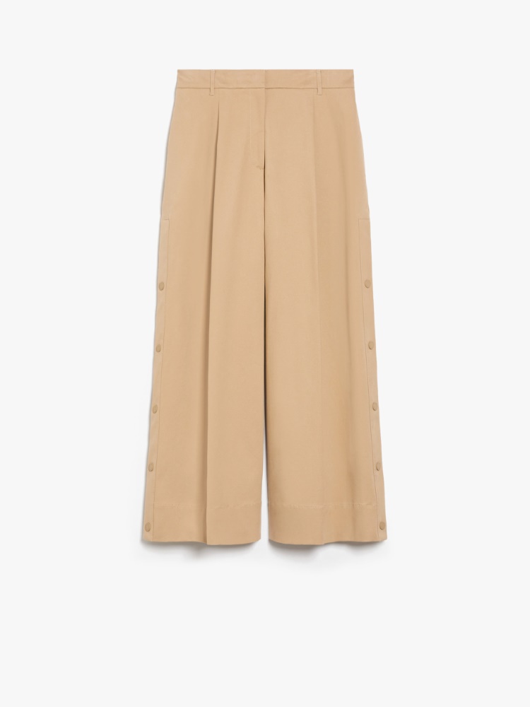 Cotton gabardine trousers - BEIGE - Weekend Max Mara