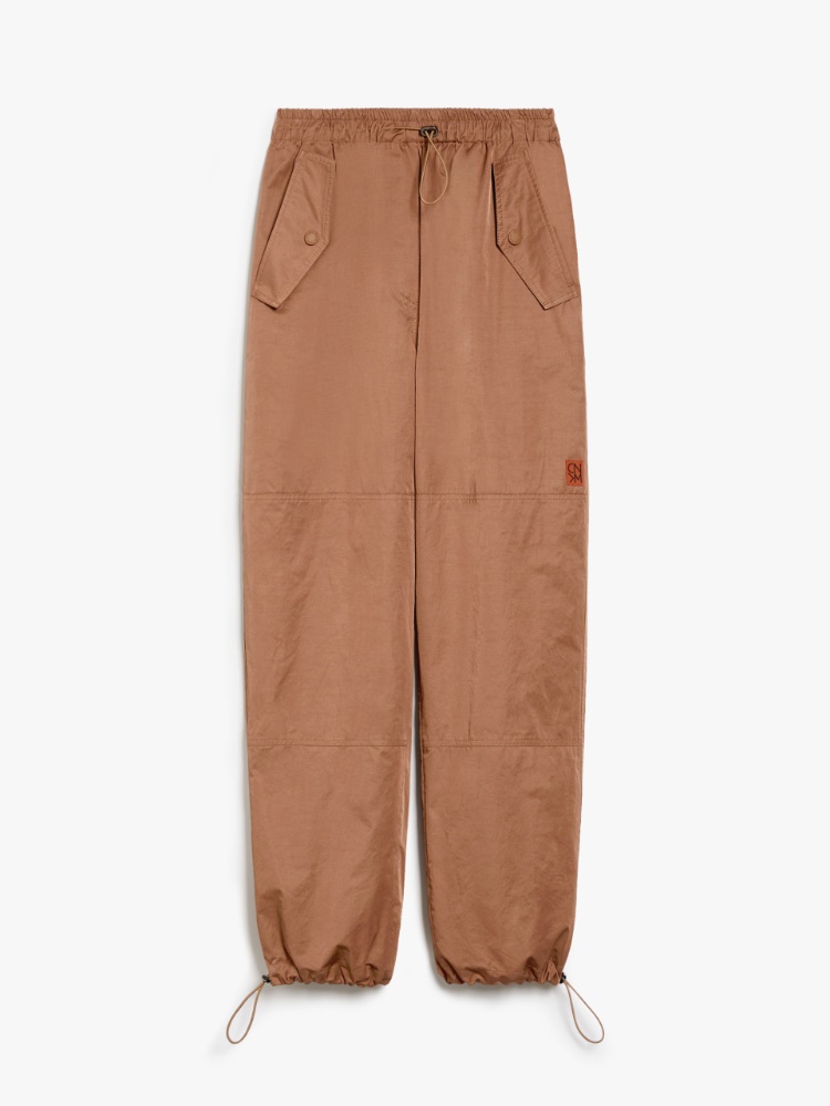 Cotton twill cargo trousers - HAZELNUT BROWN - Weekend Max Mara - 2