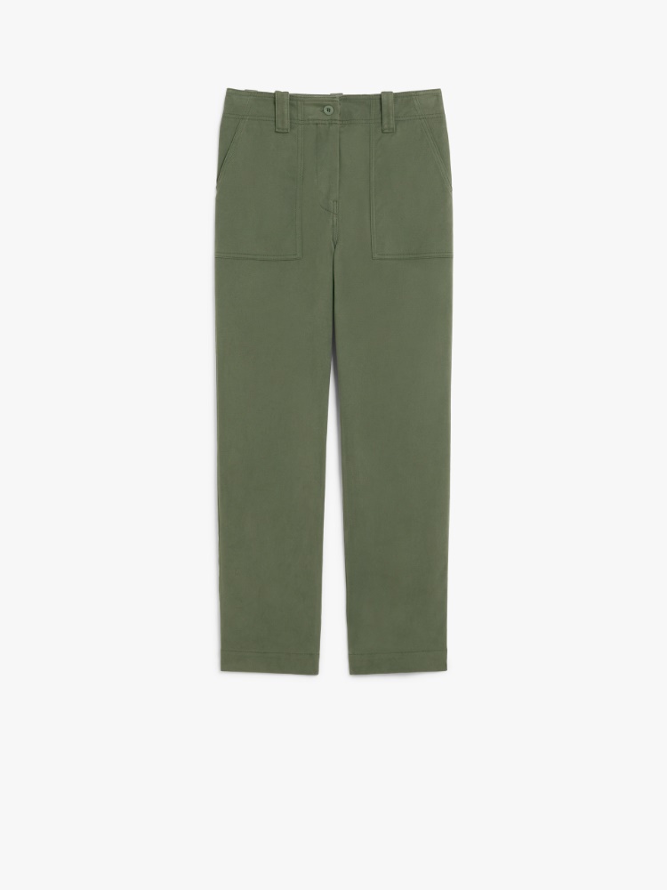 Cotton drill trousers - KAKI - Weekend Max Mara - 2