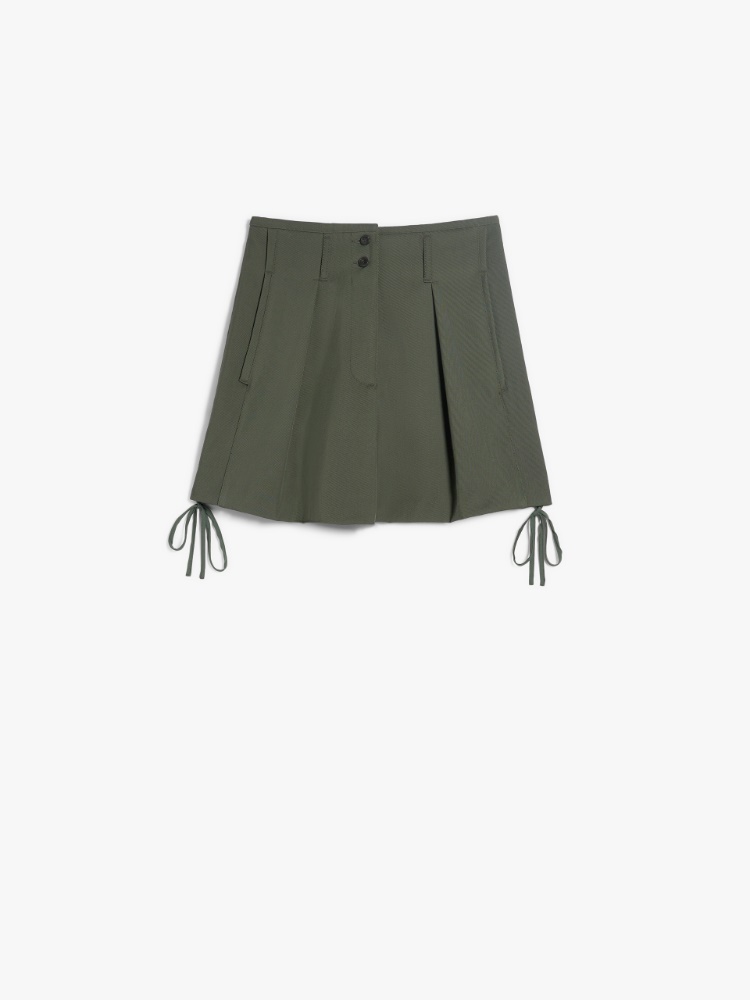 Wool-blend Bermuda shorts with drawstring - KAKI - Weekend Max Mara - 2