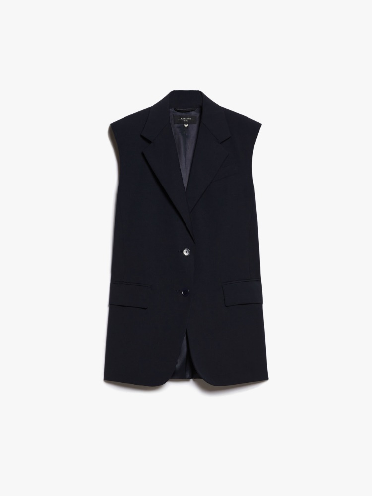 Stretch woollen cloth gilet - NAVY - Weekend Max Mara