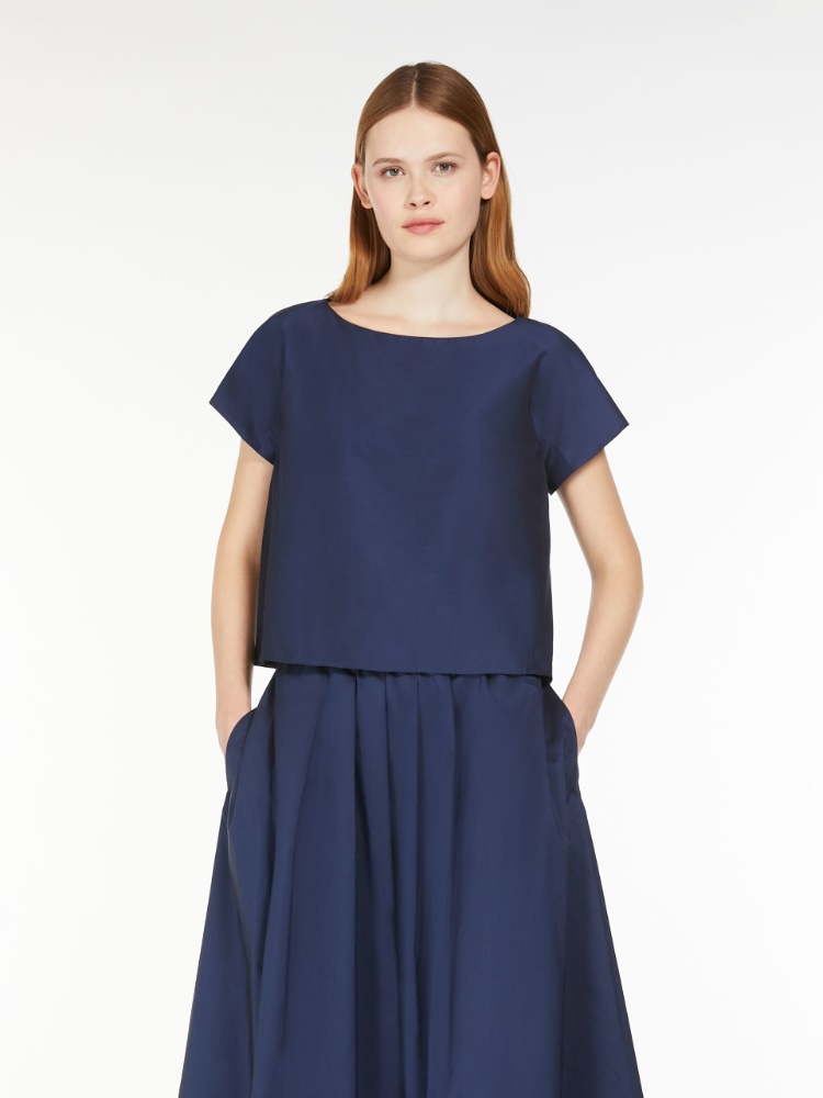 Taffeta top - NAVY - Weekend Max Mara