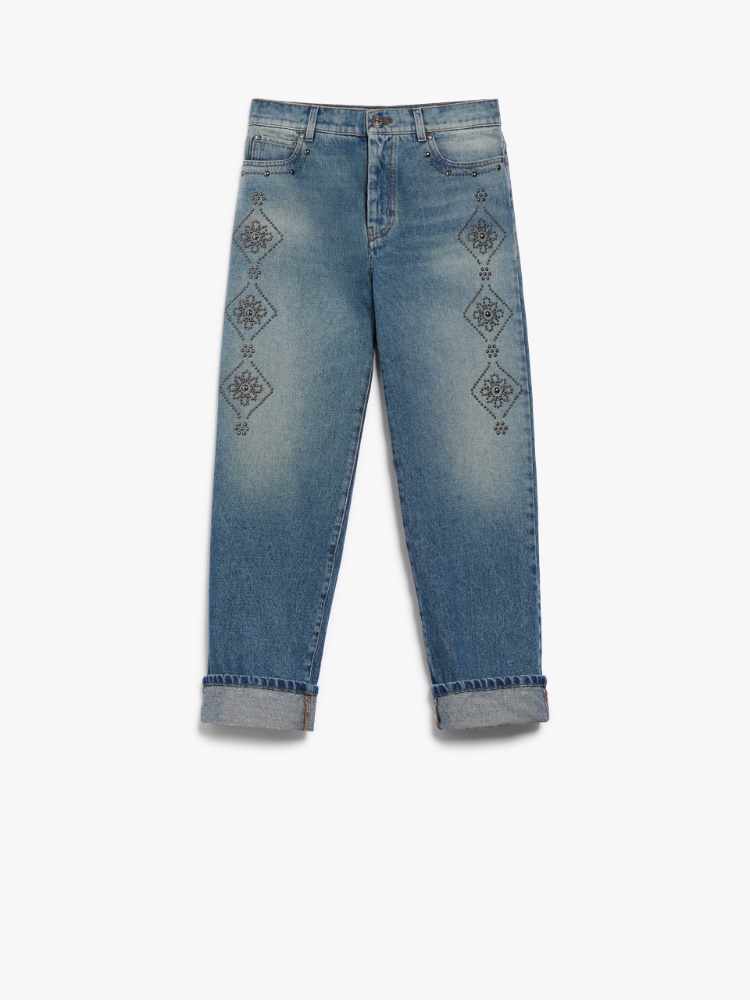 Jeans regular in denim ricamato - BLU - Weekend Max Mara