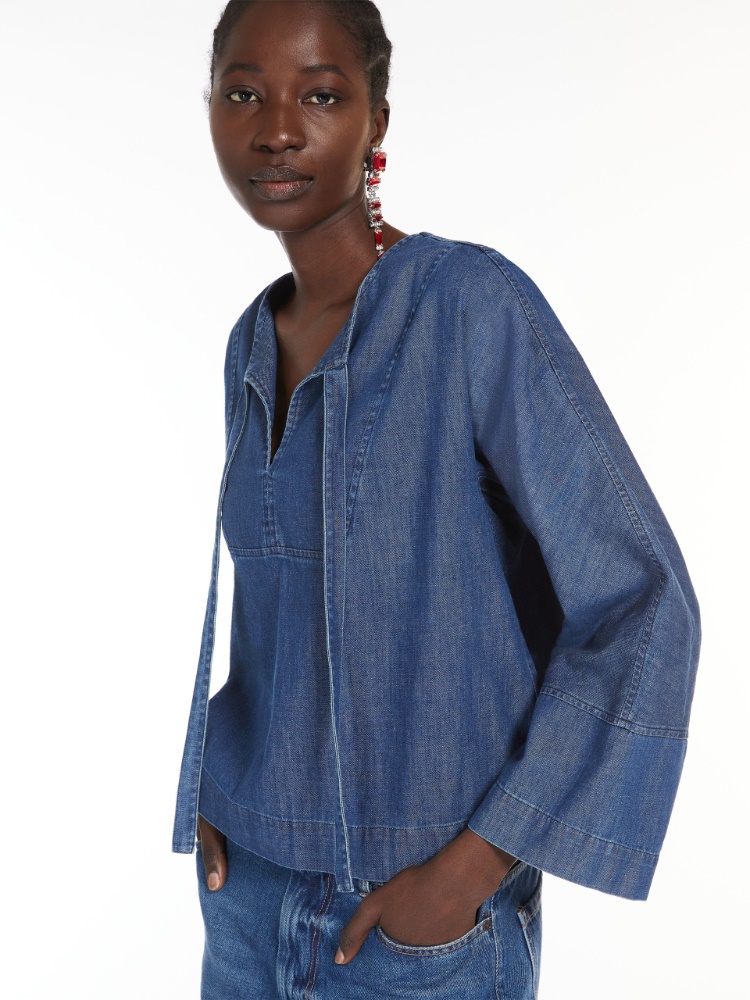 Denim sailor blouse - NAVY - Weekend Max Mara