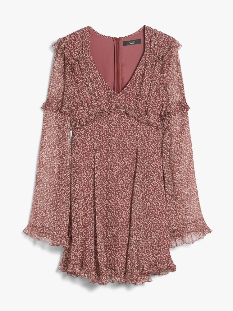 Printed georgette short dress - CHERRY - Weekend Max Mara - 2