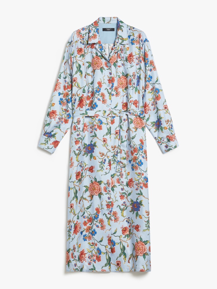 Printed silk shirt dress - LIGHT BLUE - Weekend Max Mara - 2