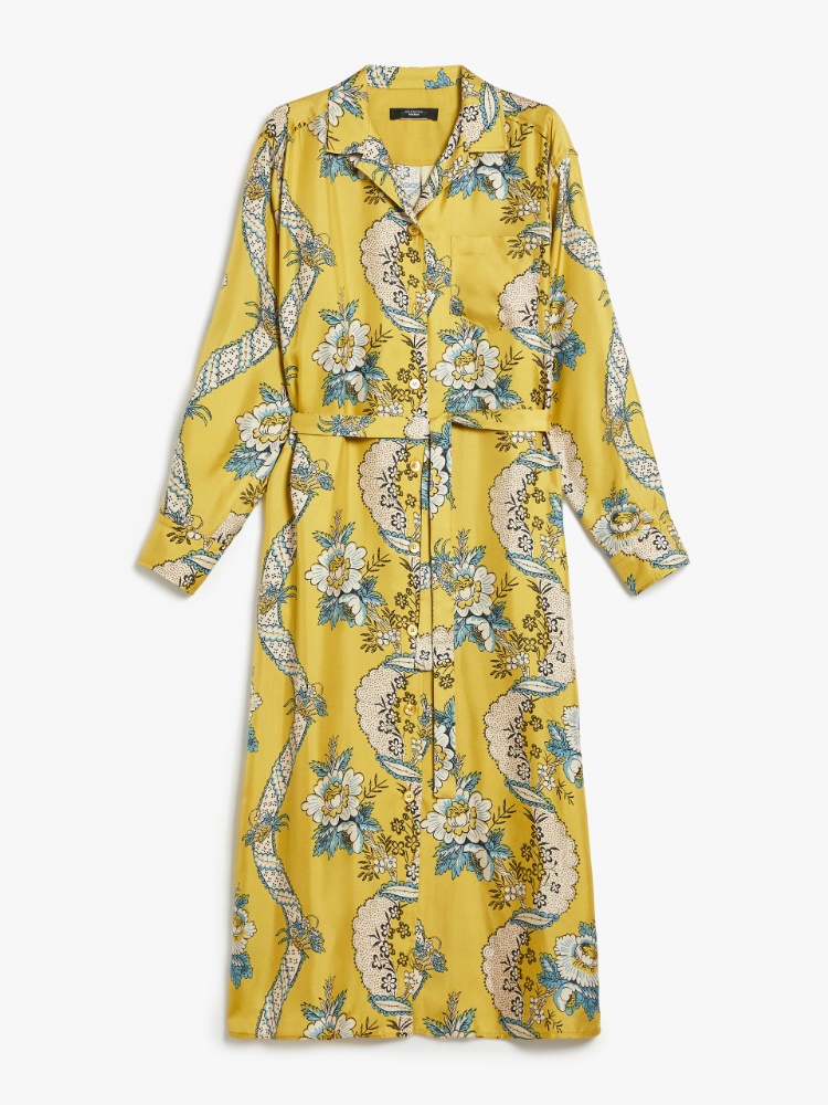 Printed silk shirt dress - YELLOW - Weekend Max Mara - 2