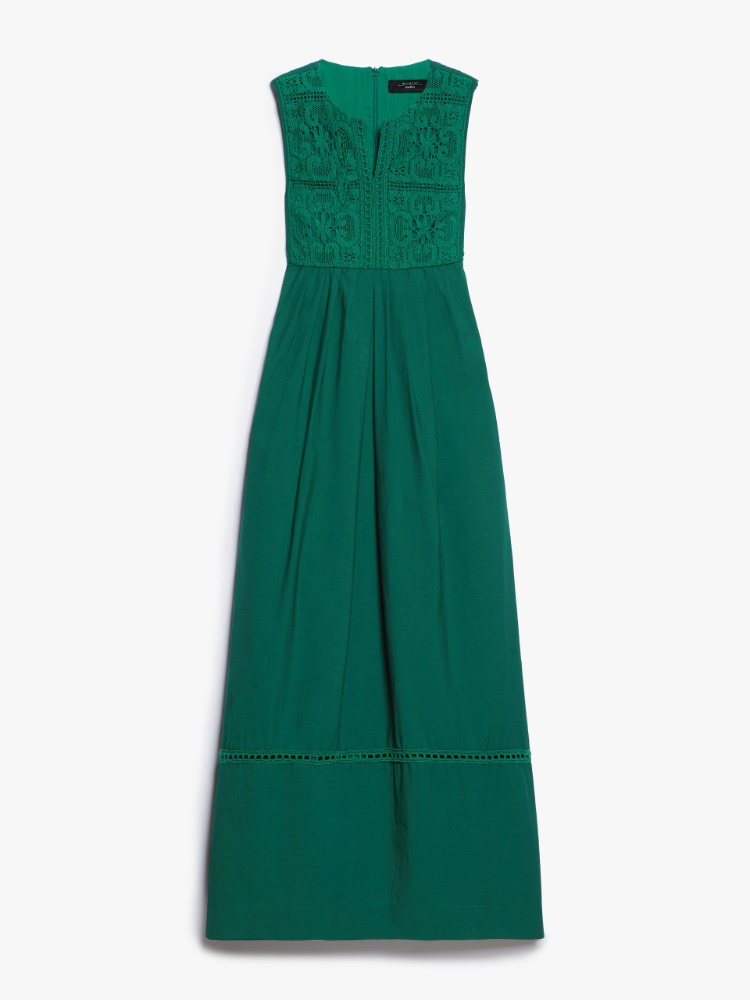 Sleeveless cotton-blend dress - GREEN - Weekend Max Mara - 2