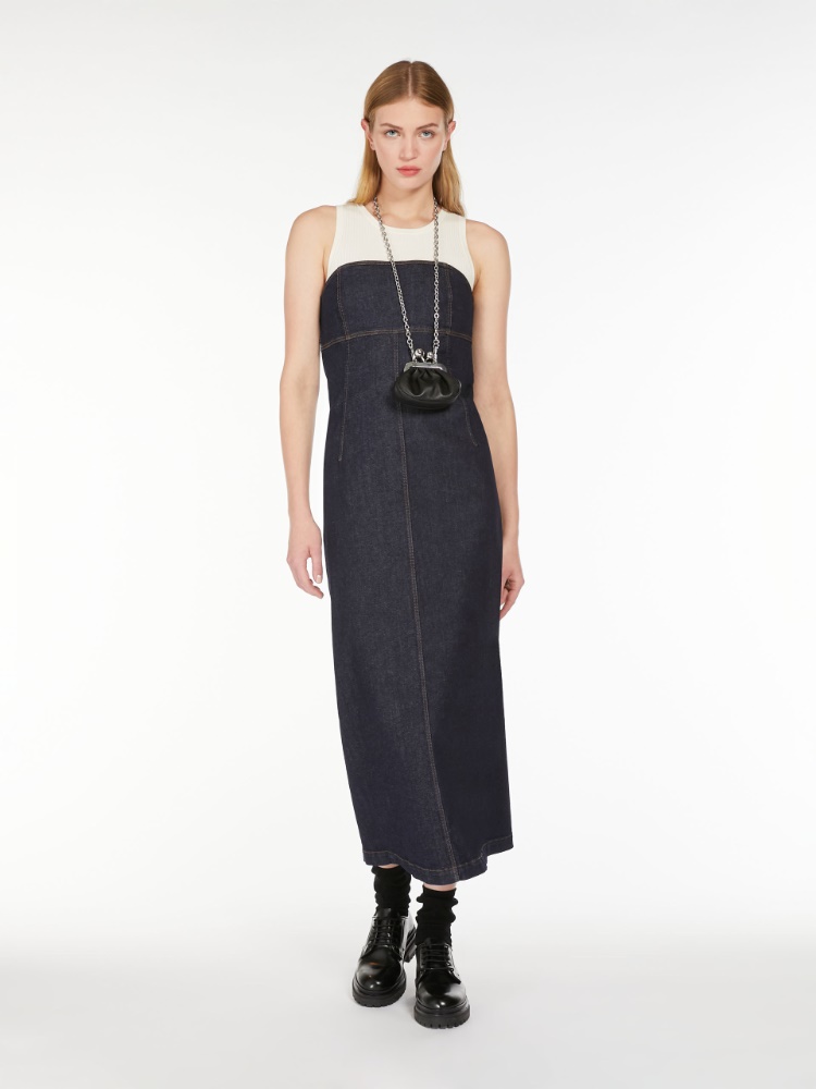 Denim bustier dress - NAVY - Weekend Max Mara