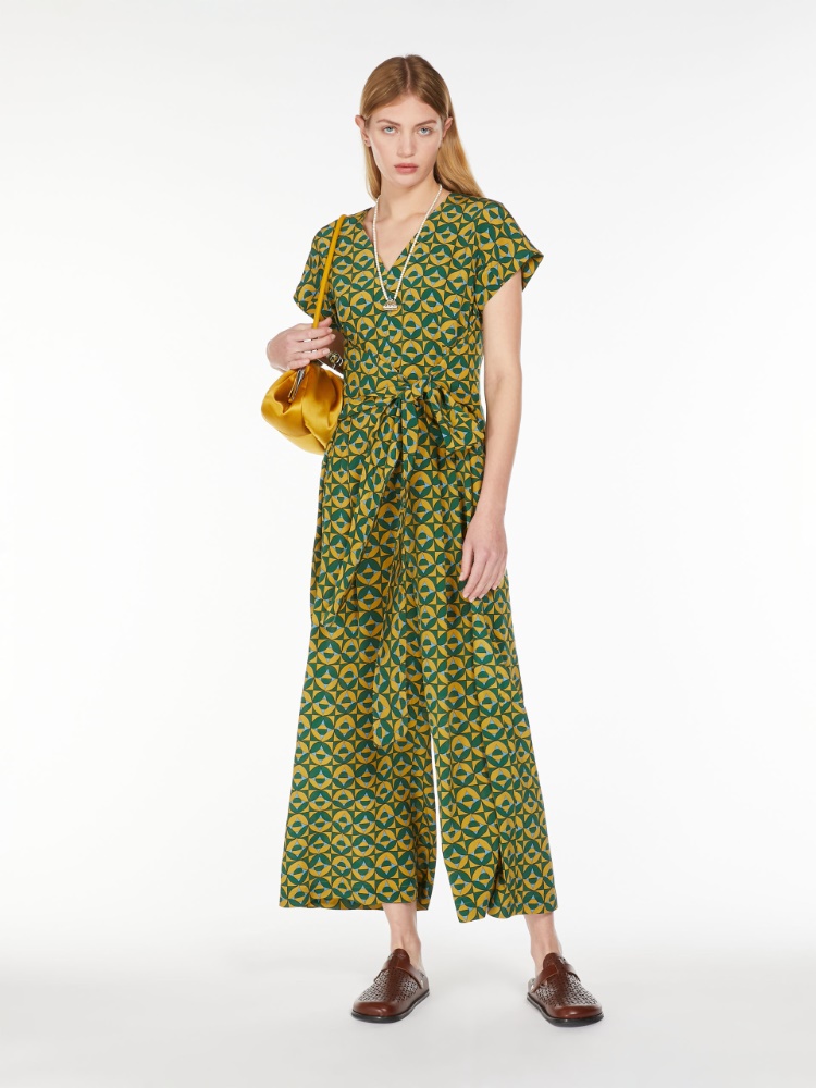 Printed silk crepe jumpsuit -  - Weekend Max Mara