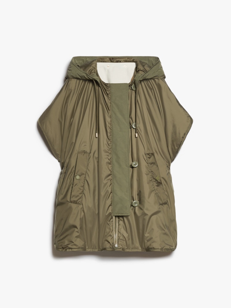 Water-repellent reversible canvas cape - KAKI - Weekend Max Mara - 2