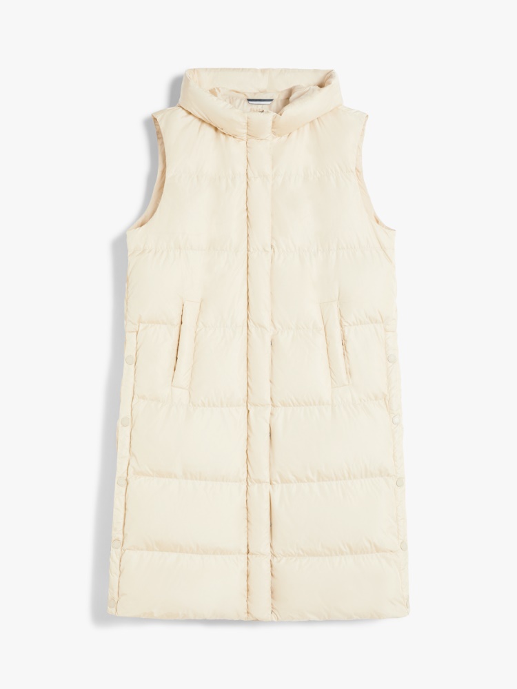 Long water-repellent taffeta gilet - IVORY - Weekend Max Mara