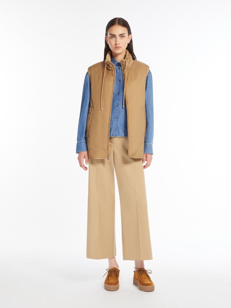 Reversible water-repellent canvas gilet - CAMEL - Weekend Max Mara - 2